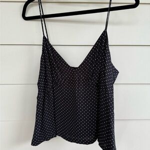 Polka Dot Black Cami Top reformation